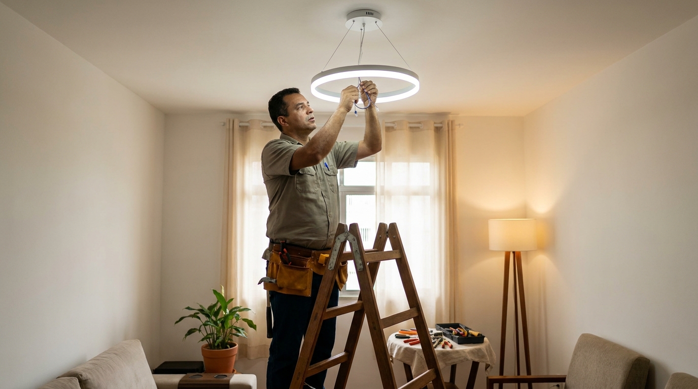 Instalação de Lustre e Pendente